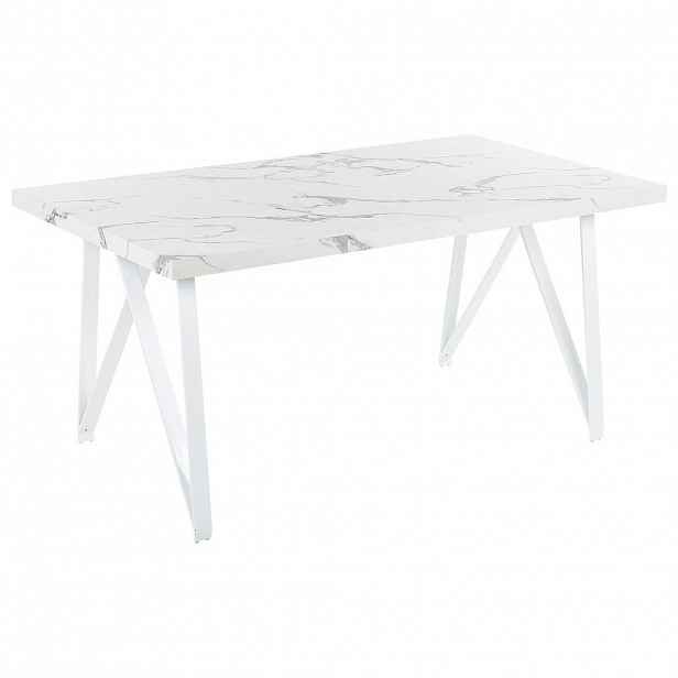 Beliani JÍDELNÍ STŮL 160/90/76 cm Bílý šedý Obdélníkový Grieger