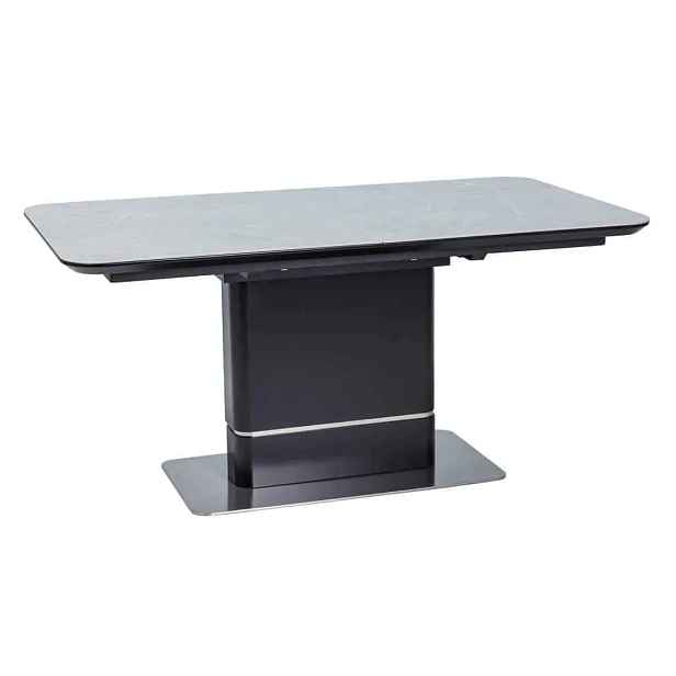 Casarredo Jídelní stůl PALLAS rozkládací černá mat/šedý mramor