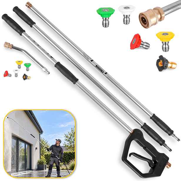 Modulární Teleskopický Nástavec 3 m Komplet 5 Trysek pro Karcher Hd Hds Kranzle M22
