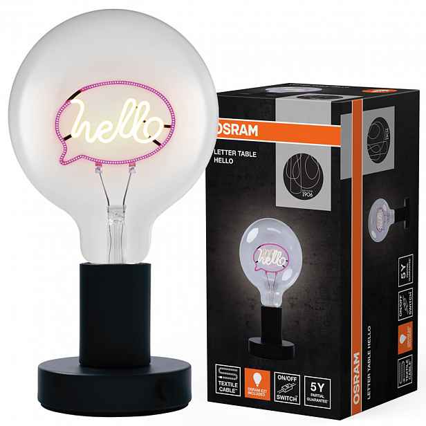 Stolní dekorativní lampa 1,2W 60lm 2100K E27 černá vintage 1906 Osram