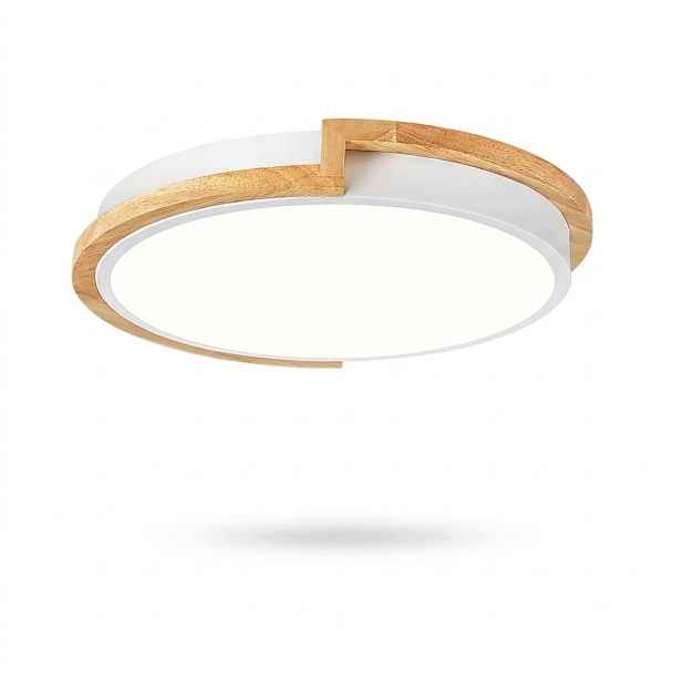 stropní svítidlo Led Kulatá dřevěná Moderní Stropní Svítidlo 40 cm 36 W