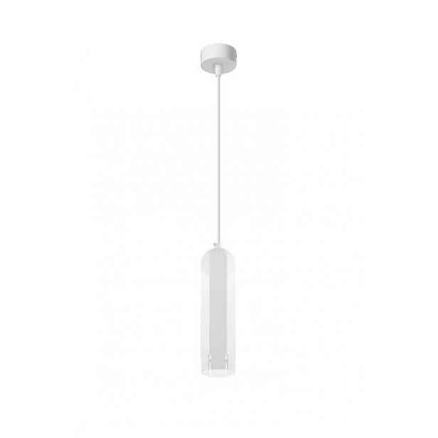 Bílá závěsná lampa šestiúhelníková Tuba GU10 Candellux