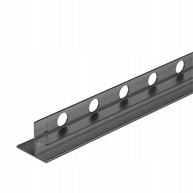 Lišta Na Sklo 120 cm Sprchová Levá Gun Metal Balneo