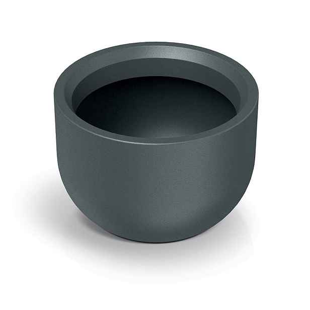 Prosperplast Plastový květináč MOLTAS ROUND grafitový, varianta 48 cm