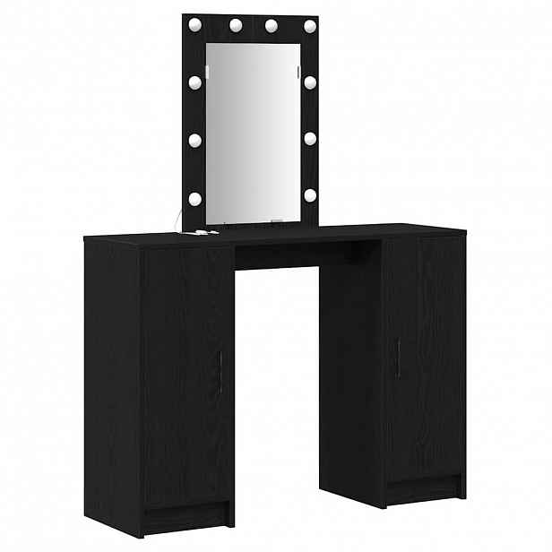 vidaXL Kosmetický stůl Černá 102 x 33 x 135 cm Kompozitní dřevo