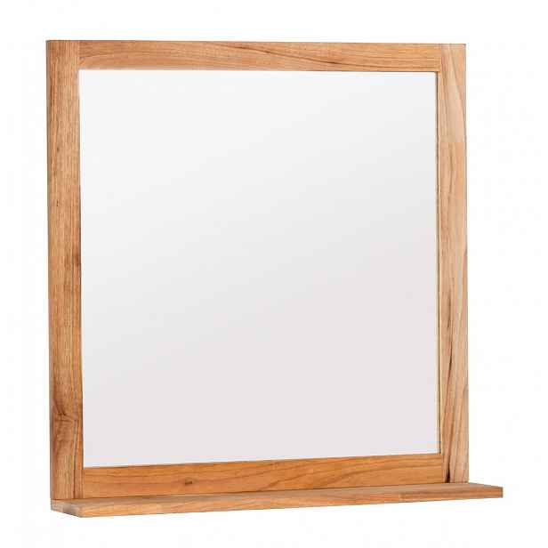 Zrcadlo s poličkou Naturel Home 60x80 cm ořech HOMEZRC