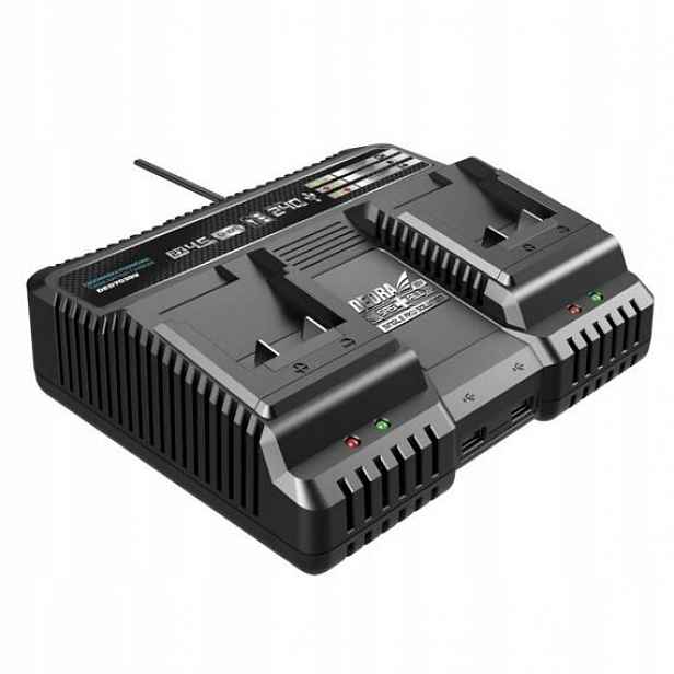Dedra dvojnabíječka akumulátorů 2*4,5A, (rychlá) 18V Sas+all DED7039V