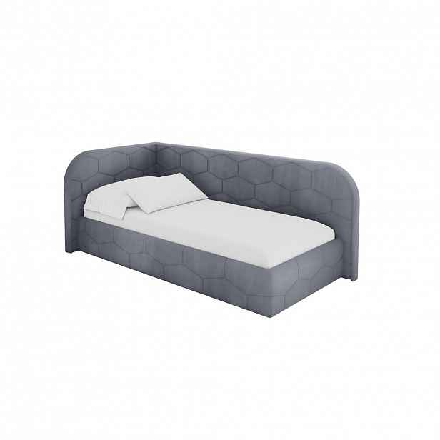 ALTDECOR JEDNOLŮŽKOVÁ POSTEL pro mládež s úložným prostorem, vpravo - JAXY 80x200 šedá