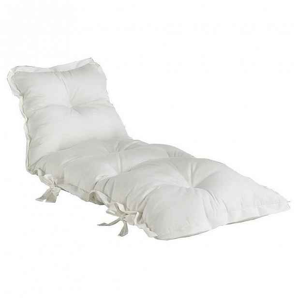 Bílý variabilní futon vhodný do exteriéru Karup Design OUT™ Sit&Sleep White