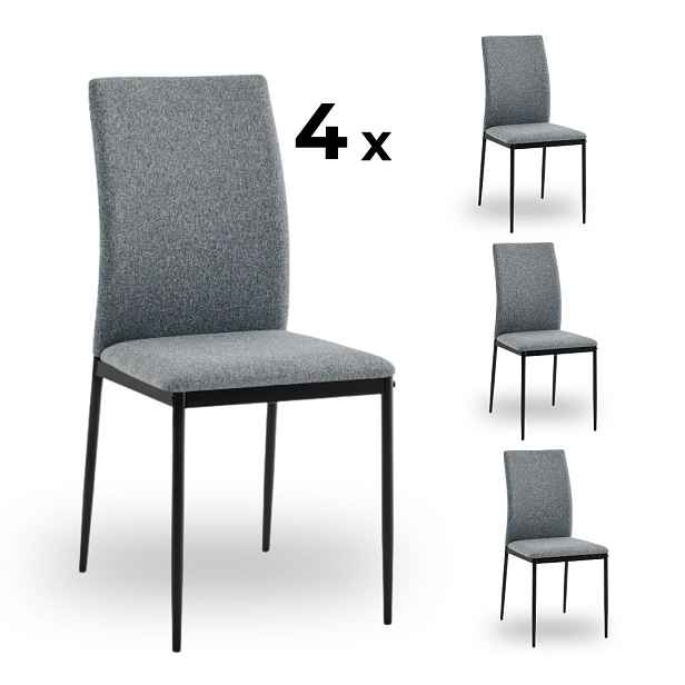 Elvisia Jídelní židle TILDA | šedá 4 kusy