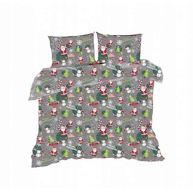 Vánoční Lůžkové Povlečení 100% Bavlna 160X200 Výrobce Santa Claus sněhulák Vánoce