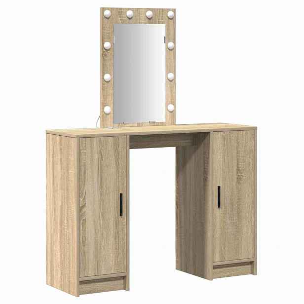 vidaXL Kosmetický stůl Hnědá 102 x 33 x 135 cm Kompozitní dřevo