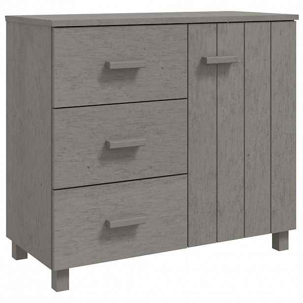 vidaXL Příborník HAMAR světle šedý 90 x 40 x 80 cm masivní borovice