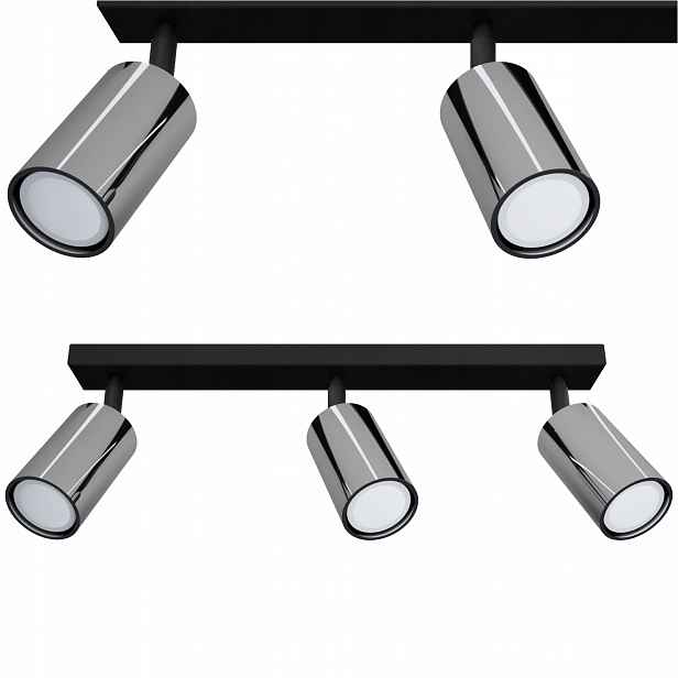 Závěsná lampa Cerlux Rune barva černá stříbrná Moderní styl Loft Stropní Svítidlo