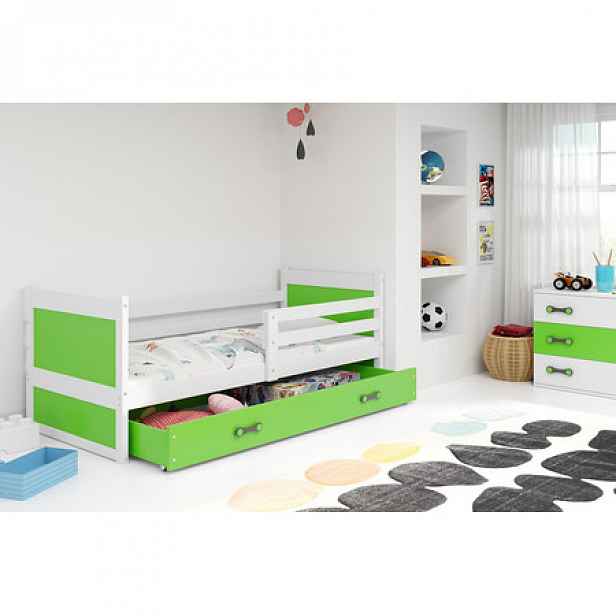 Dětská postel RICO 200x90 cm Bílá Zelená