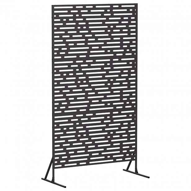 vidaXL Obrazovka pro soukromí 100 x 50 x 180 cm Ocel Černá