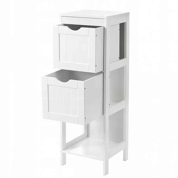 Koupelnová skříňka organizér bílá do koupelny 89 Cm