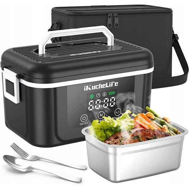 Nádoba Na Jídlo Obědový Box Elektrický Obědový Box LCD Odolný 1,5 L