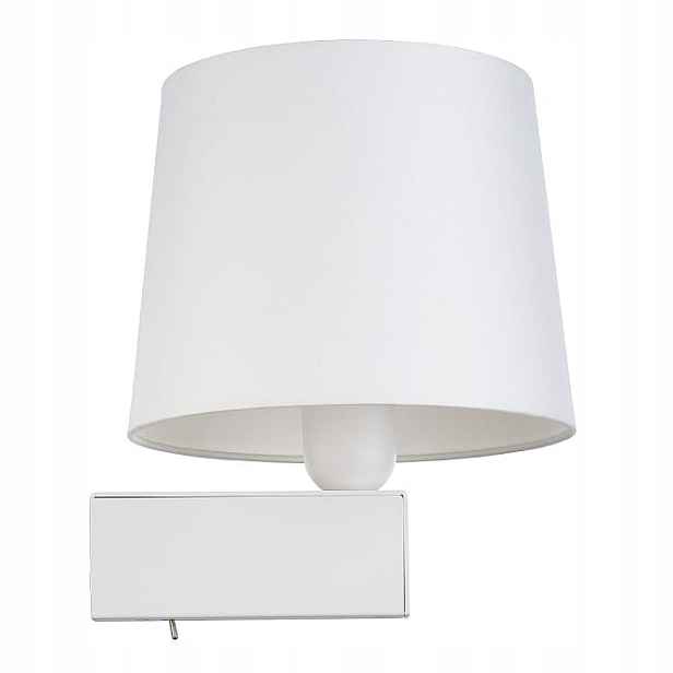 Nástěnná lampa nástěnné svítidlo bílé se stínítkem a vypínačem Chillin Nowodvorski