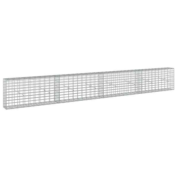 vidaXL Gabion s drátem 5 mm a síťkou 5x10 cm 400x20x50 cm