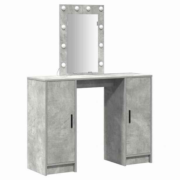 vidaXL Kosmetický stůl Světle šedá 102 x 33 x 135 cm Kompozitní dřevo