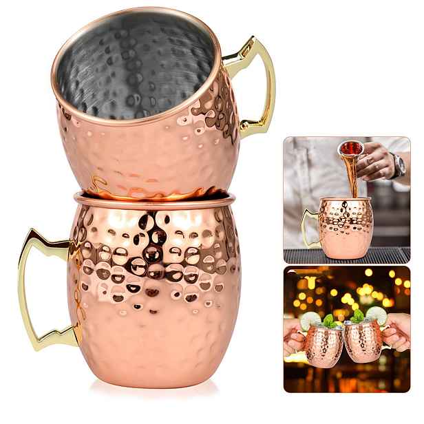 530 ml Hrnek na Moscow Mule, ručně vyrobený, sada 2 kusů
