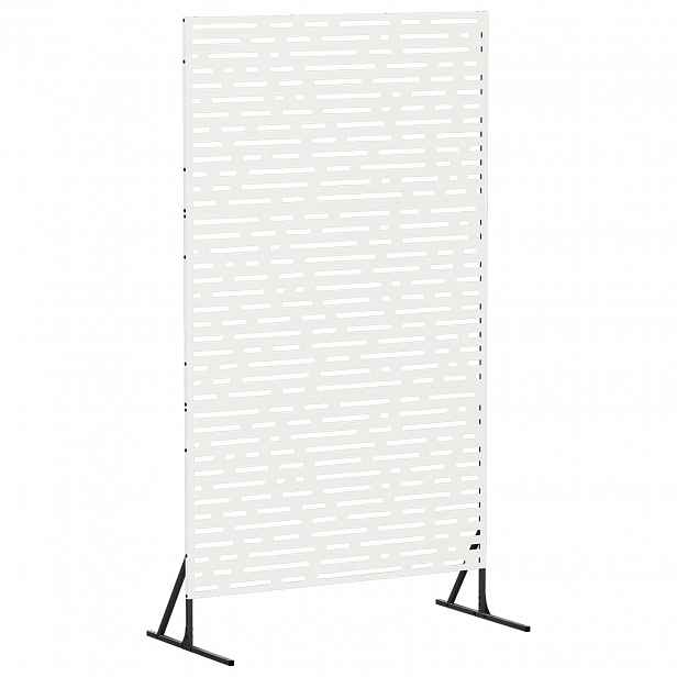 vidaXL Obrazovka pro soukromí 100 x 50 x 180 cm Ocel Bílá
