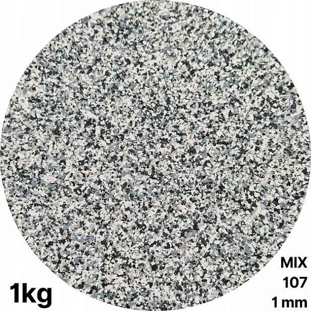 chipsy na pryskyřici pro podlahy, dekorativní směs MIX 107, 1 mm, 1 kg