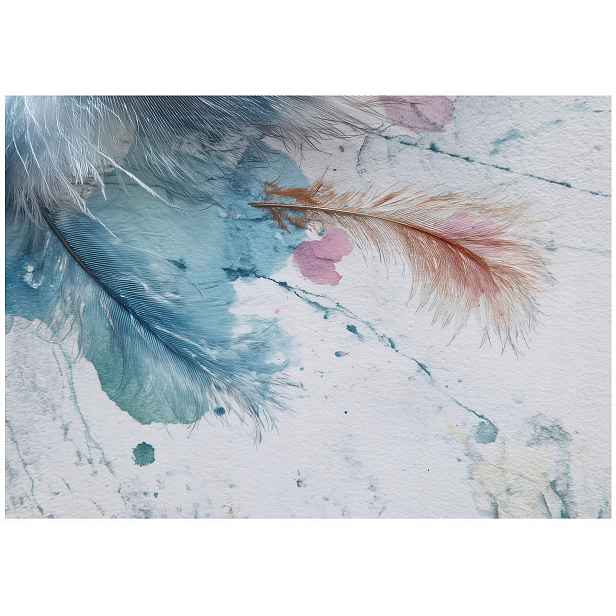 Fototapeta Akvarelová Pera Boho Ložnice Obývací Pokoj Tapeta Flizelina 150x105