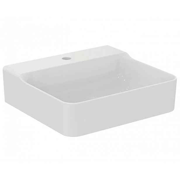 Ideal Standard Conca Ceram - Umyvadlo na desku 50x45 cm, bez přepadu, otvor pro baterii, bílá T381501