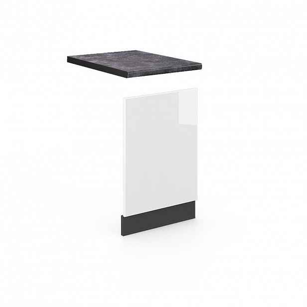 Vicco PŘEDNÍ PANEL Fame-Line Bílá vysoký lesk 45 cm , PD Antracit