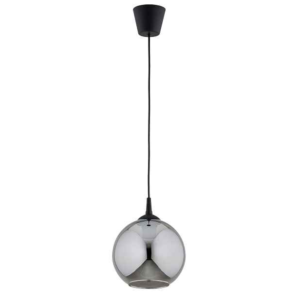 Závěsná lampa černá skleněná koule Ø20 cm 1xE27 15W Fart Alfa