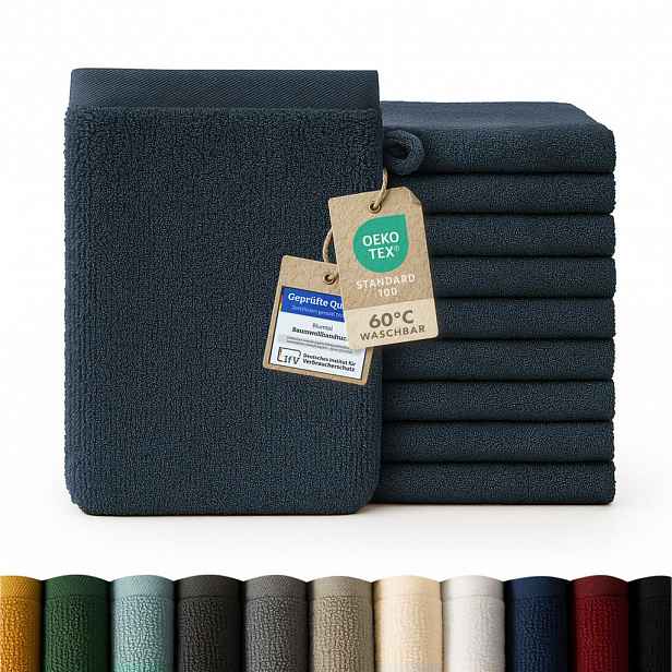 Blumtal ŽÍNKA sada 10 ks, 10x žínka 15/20 cm, tmavě modrá