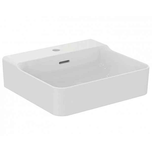 Ideal Standard Conca Ceram - Umyvadlo na desku 50x45 cm, s přepadem, otvor pro baterii, bílá T381201