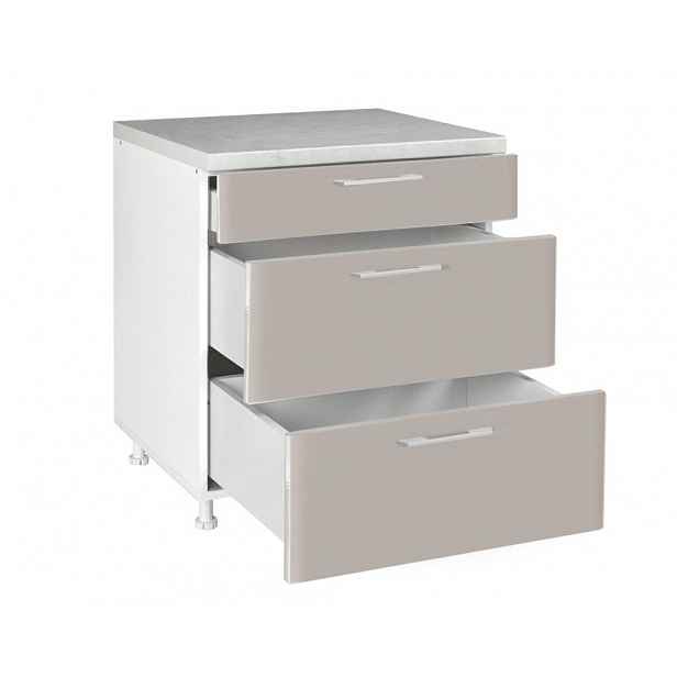 Spodní skříňka IN MDF D 80 3F B - cashmere lesk