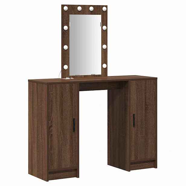 vidaXL Kosmetický stůl Hnědá 102 x 33 x 135 cm Kompozitní dřevo