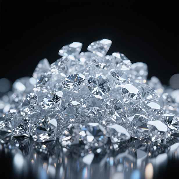 TEMU 244 ks Třpytivých Umělých Diamantů – Realistický , Fasetované Křišťálové Kamínky pro Svatby, Večírky a Domácí Dekorace – Elegantní Středové
