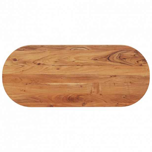 vidaXL Stolní deska 100 x 40 x 3,8 cm oválná masivní akáciové dřevo
