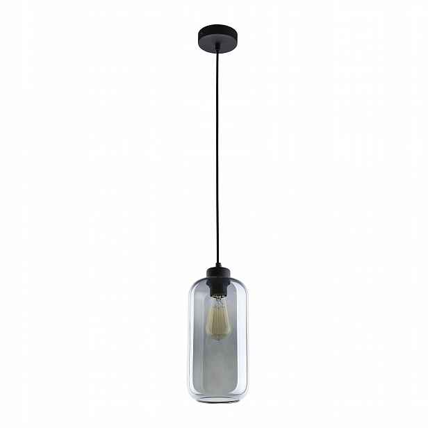 Závěsná lampa Marco Grafitové skleněné stínítko 1xE27 14 cm Stropní Svítidlo Pokoj