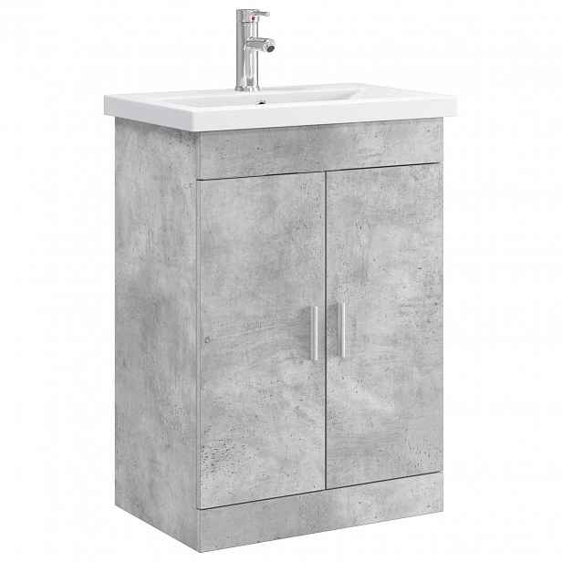 vidaXL Sada koupelnového nábytku Betonově šedá 61 x 40 x 84,5 cm