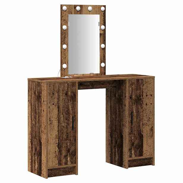 vidaXL Kosmetický stůl Hnědá 102 x 33 x 135 cm Kompozitní dřevo