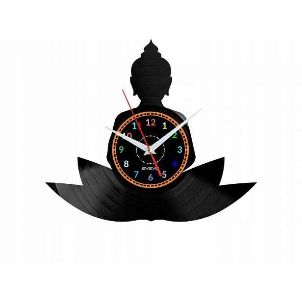 Buddha Dárek Originální dekorace do domu Hodiny z vinylové desky