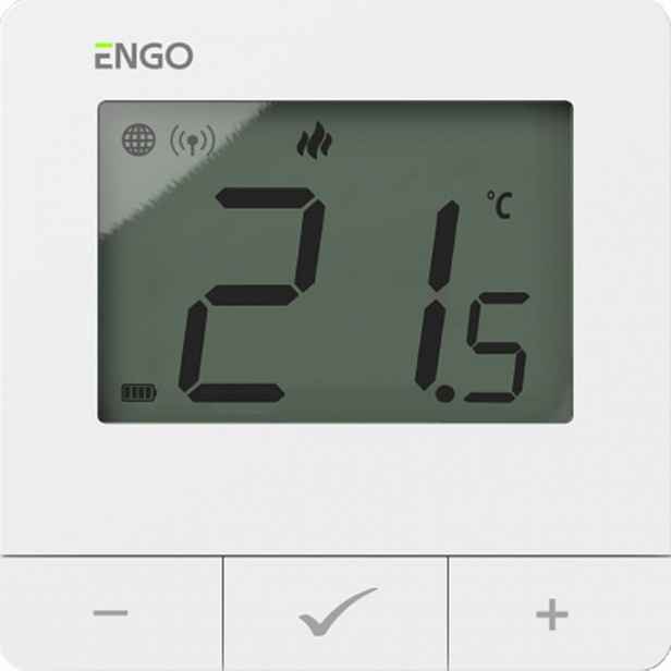 Engo Controls E25-BATW – internetový nástěnný regulátor teploty
