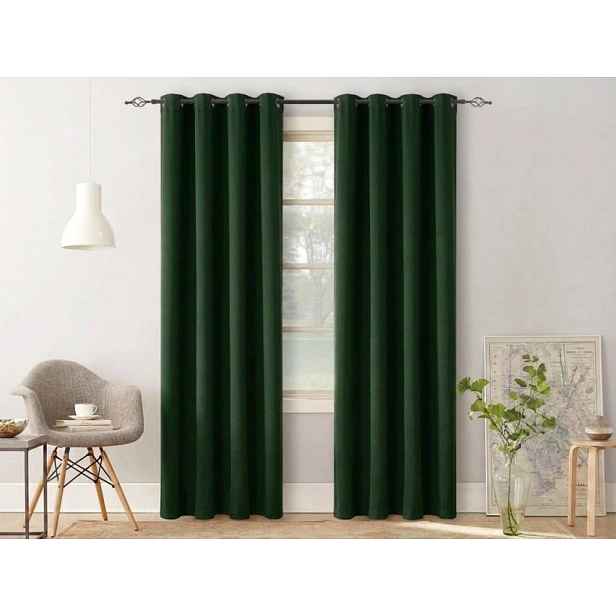 Závěs OXFORD LIGHT 140x270 cm, tmavě zelený Zavěšení: Řasící páska