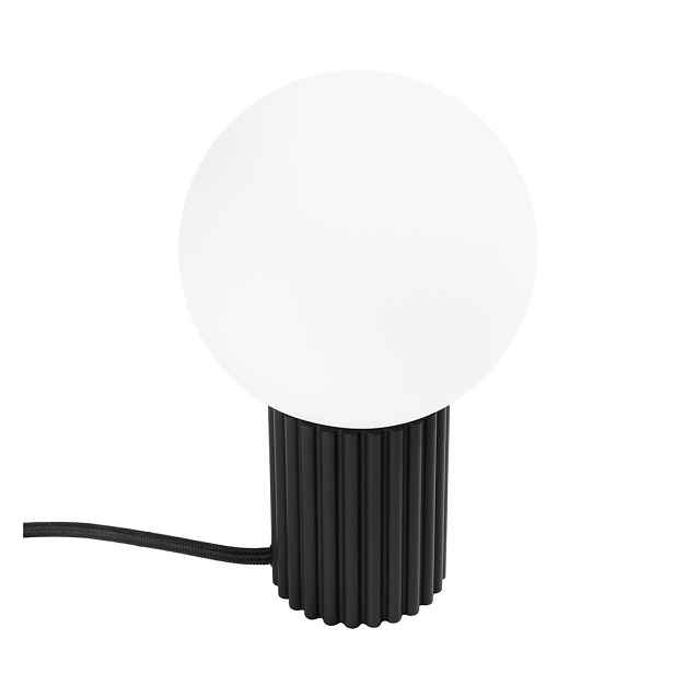 Černá stolní lampa se skleněným stínidlem (výška 19 cm) Orbital – Sollux