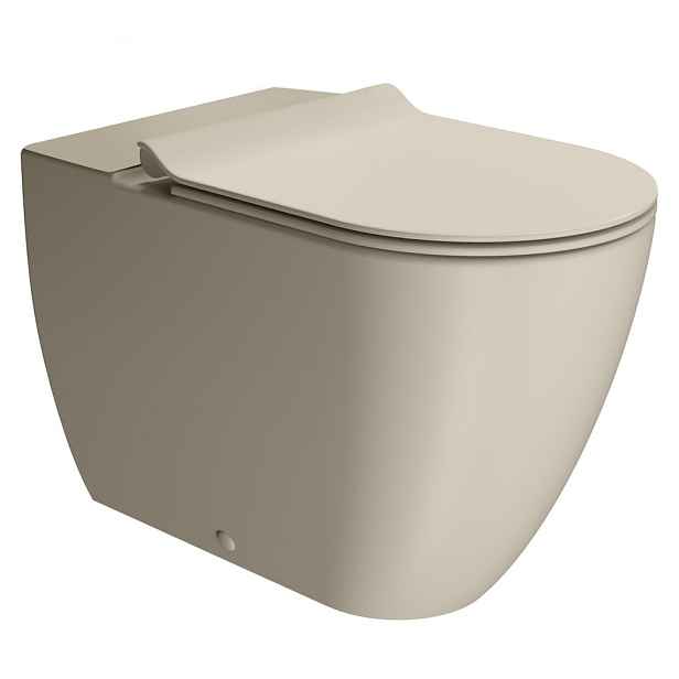 GSI PURA WC mísa kombi spodní/zadní odpad, Swirlflush, 36x63cm, creta dual-mat