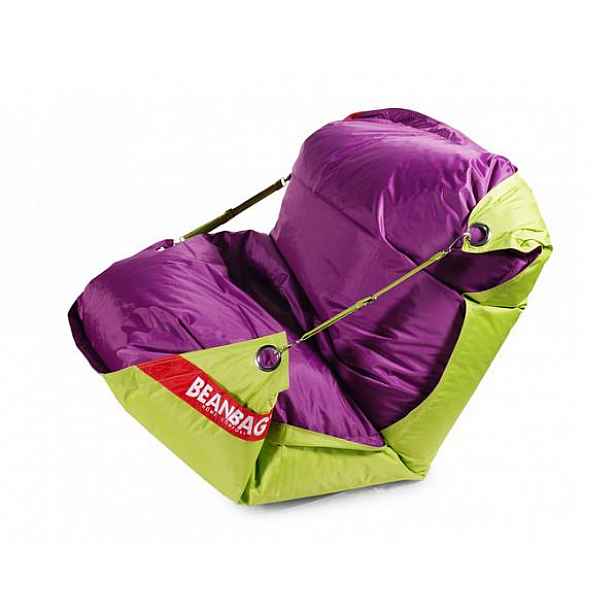 Sedací pytel BeanBag duo-limet-purple