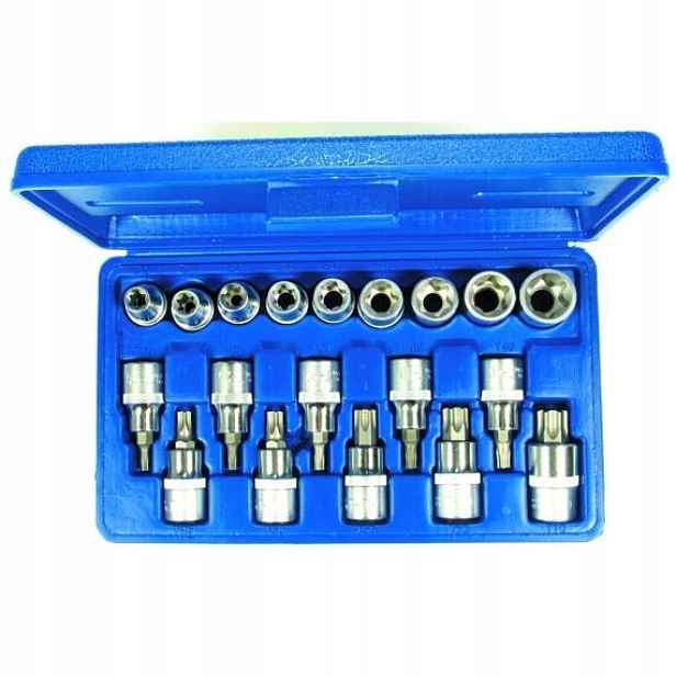Triumf sada hlavic zástrč.+nástrč., 1/2", T20-T70 E10-E24, 19ks 100-02094