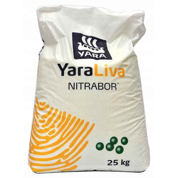 Yara Liva Nitrabor 25 kg Hnojivo pro trávu a trávy trávníků Dusík vápník bor XL