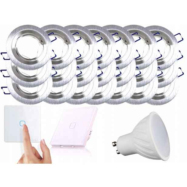 Sada světel Halogen Led 21x Vypínač Žárovky